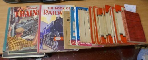 Collection of maps and railway books