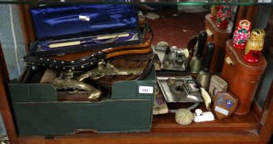 Collectables to include bellows, binoculars etc