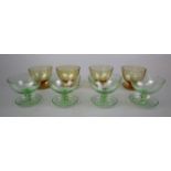 2 sets of 4 glass dessert bowls