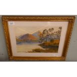 Watercolour signed Stanley Orchard - Derwent Water