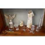 Collection of religious items to include crucifixes etc