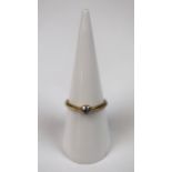 18ct gold diamond solitaire ring - Size N