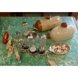 Collectables to include Victorian condiment set and earthenware bedwarmers