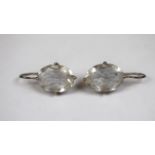 Pair of silver and crystal drop earrings