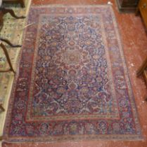 Patterned rug - red - Approx size: 132cm x 192cm