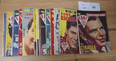 Collection of 21 Fans Star library books to include Cliff Richard, Frank Sinatra, Everly Brothers