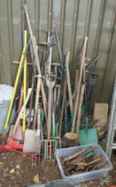 Large collection of vintage gardening hand tools