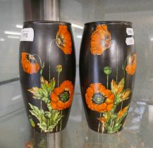 Pair of 1920s Crown Ducal vases - Approx height: 20cm