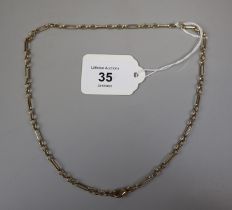 9ct gold belcher chain - Approx weight 10g