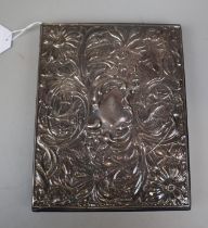 Art Nouveau style hallmarked silver address book