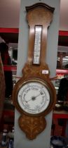 Antique inlaid barometer