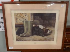 Signed L/E print 'Dog Tired' by Nigel Hemming