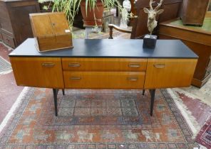 Mid-century sideboard - Approx size: W: 158cm D: 46cm H: 66cm