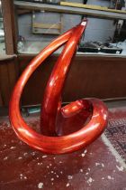 Large red modern art sculpture A/F