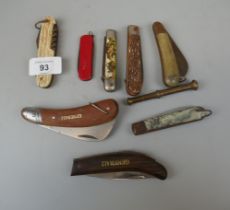Collection of pen knives