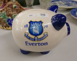 Ceramic Everton football club piggy bank