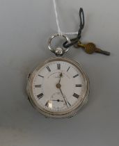 Hallmarked silver pocket watch Express Lever by J.G Graves of Sheffield