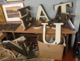 15 hand made copper illuminated letters from a shop front in Germany