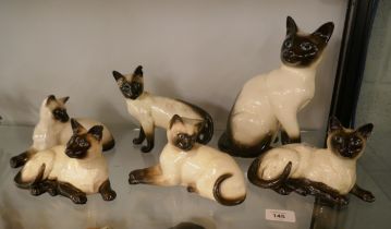 Collection of Beswick cats - Approx height of tallest: 24cm