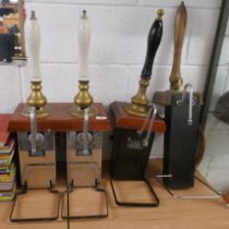 3 vintage beer pumps