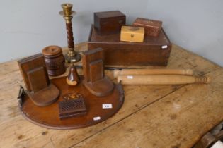 Collection of wooden items