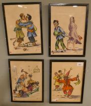 4 Armanian artist Hairo Avo signed pictures - Approx image sizes: 20.5cm x 29cm