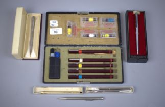 Collection of pens and pencils to include Parker, Shaeffer and silver