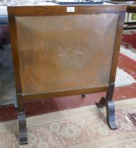 Arts & crafts copper and oak framed fire screen