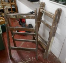 Pair of vintage trestles marked A Bratt and son