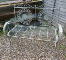 Metal folding garden bench