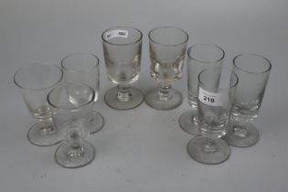 Collection early glasses to include a pair and set of 3
