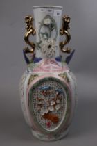 Large Oriental vase - Approx height: 51cm