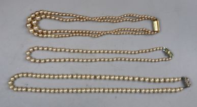 3 pearl necklaces