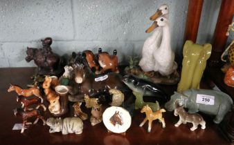 Collection of ceramic animals