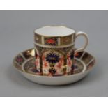 Royal Crown Derby coffee can and saucer
