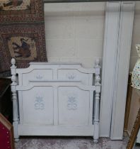 French hand painted wooden bedframe