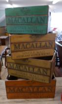 Set of 4 graduated Macallan advertising crates