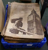 Box containing a quantity of 'The Farmers Home' magazines