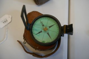 Elliot Bros compass in leather case