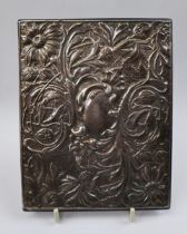 Art Nouveau style hallmarked silver address book