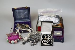 Collection of costume jewellery, watches etc.