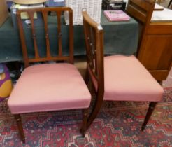 Pair of Sheraton style mahogany chairs