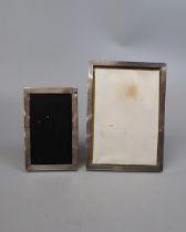 2 hallmarked silver photo frames - approx 13.5cm x 18.5cm x 9cm x 14cm