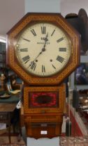 Inlaid wallclock marked Kay, Worcester