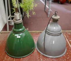 2 large industrial lights