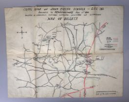 1940 map of billets evacuated Pembrokshire