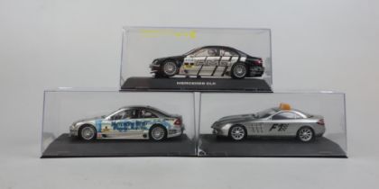 Collection of Scalextric Mercedes Benz