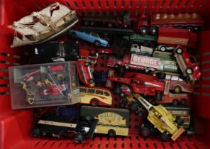 Collection of loose, played with diecast vehicles