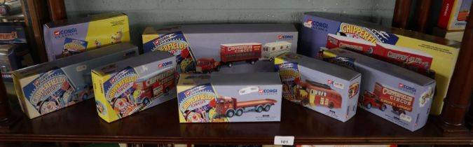 Collection of Corgi Classics Chipperfield's Circus diecast vehicles in original boxes