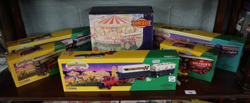 Collection of mostly Corgi boxed 'The Showman's Range' diecast vehicles